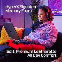 HyperX Cloud III Wired Gaming Over Ear Headset, Pc, Ps5, Xbox Series X|S, Angled 53Mm Drivers, DTS, Memory Foam, Durable Frame, Ultra-Clear 10Mm Mic, USB-C, USB-A, 3.5Mm Black/Red (727A9Aa) image 2