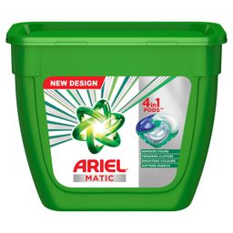 Ariel Matic 4-in-1 PODs Detergent, Pack of 32 PODs | Specially designed for use in Washing Machines only | Removes Stains | Freshens clothes | Softens Fabric | Brightens Colours | 1 POD = 1 Wash image 1