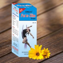 KRIG'S Fat To Slim Drops Homeopathic 30ml (Pack of 1 Bottle) - 30 Days PACK image 1