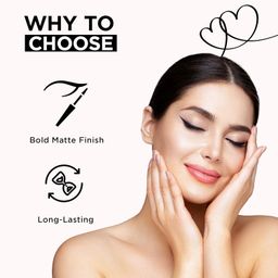 ORGATRE BoldGaze Black Eyeliner | Waterproof, Smudge-Proof, Long-Lasting | Matte Finish | Quick Dry, Fine Tip for Precise Application – 3ml image 2
