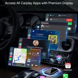 asouny Wireless CarPlay Adapter, Converts Wired CarPlay to Wireless, Plug and Play CarPlay Wireless Adapter, Auto Connect Easy Setup Fit for Cars from 2016 and iPhone iOS 10+, Dark Grey image 2