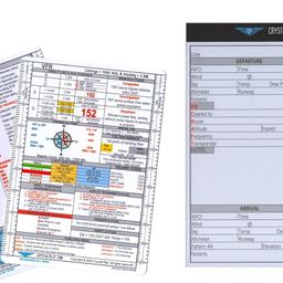Crystal Pilot Medium VFR/METAR Cheat Sheet & Flight Planning Notepad Bundle image 1