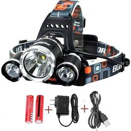 Seaspirit Led Head Lamp Flash Light Torch With Adjustable Rechargeable Battery For Camping Trekking Caving Hiking Reading Running, Black image 4