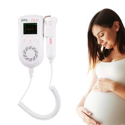 BPL Medical Technologies FD-02 Fetal Doppler Smart Noise Reduction & Heartbeat Detection Machine with in-Built Speaker for Home and Clinic Use - White image 3