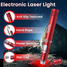 Ruaal Red Laser Pointer High Power | Smart USB Rechargeable Laser Light Pen | Laser Light Powerful Long Range 2,500m Beam | Laser Pointer for Presentation, Stargazing, Outdoor Use image 2