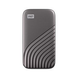 wd Western Digital 2TB My Passport Portable SSD, 1050MB/s R, 1000MB/s W, Upto 2 Meter Drop Protection, HW Encryption, Type-C Cable & Type-A Adaptor, for PC&Mac, Space Grey, 5Y Warranty, External SSD image 1