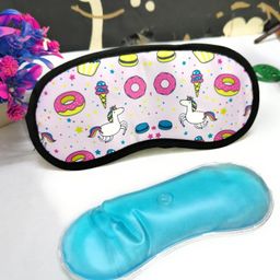 clickety clack CLICKETY CLACK™ Super Cute Eye Cooling Gel Mask with elastic strap for Kids & Adults/Eye Relief Sleep Soft Mask For Better Sleep, Reduce Dark Circle (Random deisgn Pack- 1) image 2