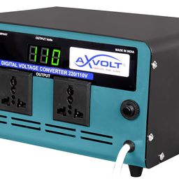 axvolt 1500W Elite Digital 220v/230v to 110v/120v stepdown voltage converter stepdown transformer for US appliances used in India with Thermal Reset Switch image 1