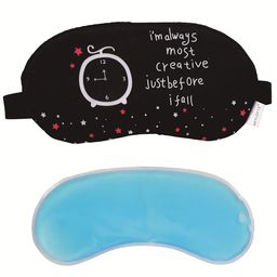 Skylofts Most Creative Eye Masks with Ice Pack Sleeping Mask for Travelling (Black) image 1