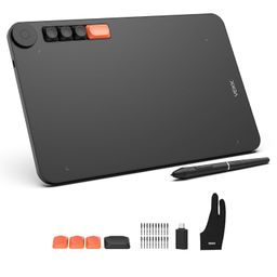 VEIKK Voila L Graphics Pen Tablet 10x6 Inch Drawing Tablet with 4 Customized Keyboard Keys, with P05 Battery-Free Pen, Compatible with Windows/Mac/Chrome/Linux/Android OS image 1