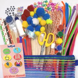 INDIKONB 16 in 1 Art and Craft Kit for Girls and Boys with for Kids DIY for All Ages from 8 - 16 Old ,Paper ,Multicolor image 1