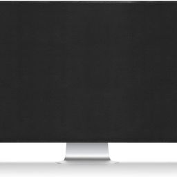 bnospace 27-Inch iMac Cover with Pockets for Magic Keyboard, Mouse, Trackpad - Nonwoven Desktop Computer Dust Cover - Black Pack of 1 image 2