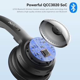 LEVN Trucker Bluetooth Headset, Wireless Headset with Microphone (AI Noise Cancelling), 60Hrs On-Ear Bluetooth 5.2 Headphones Multipoint Connection, Suitable for Trucker/Car Driver/Remote Work/Office image 3