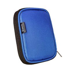 Saco External Hard Disk Pouch Cover for Cablet External Portable USB 3.0 to SATA Transparent Hard Drive Max 6TB Hard Disk case (Maximum Size fits Upto 12.5 x 9.2 cm) - Blue image 1