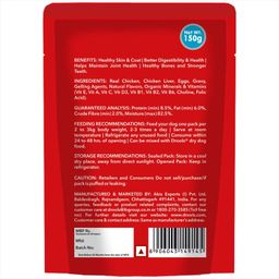 Drools Adult Wet Dog Food, Real Chicken and Chicken Liver Chunks in Gravy,2.25 Kg (150g x 15) Pack of 15 image 3
