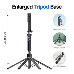 Tygot T-14 70 Inch (180CM) Selfie Stick Bluetooth Selfie Sticks with Extendable Tripod Stand, Remote & 360 Rotating Head, 3-in-1 Selfie Stick, Compatible with All Smartphones image 2