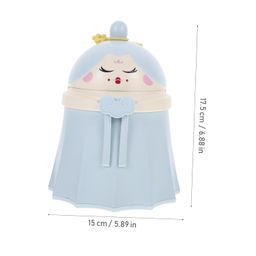 BESTOYARD Green Tin Containers Waste Paper Basket Countertop Trash Can Trash Can Small with Lid Small Trash Can with Lid Press Trash Can Rubbish Containers Cartoon Pp Desk Office image 3