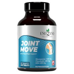 end2end nutrition Joint Support Supplement with Glucosamine 1500mg, Chondroitin 400mg & MSM 400mg for Men and Women | Joint Health, Cartilage Support, Mobility and Flexibility - 60 Tablets image 1