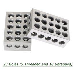 Timunr 1 x 2 x 3 Matched Ultra Precision Parallel Blocks Set, 23-Hole 0.0001 Inch Alloy Steel, 123 Parallel Block Set with Screws and Hex Key image 5