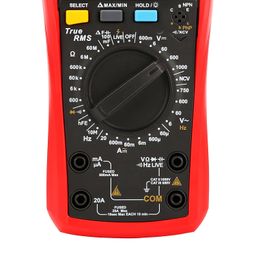 UNI-T Digital Multimeter Tester UT890D+ True RMS 6000 Counts Live Test Volt Ohm Meter, Voltage Ac Dc Current Amp Capacitor Tester hFE Diode Continuity NCV for Automotive HVAC image 3