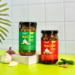 Nomad Food Project Combo of Bacon Thecha Green and Thecha Red | Each of 200gms image 3