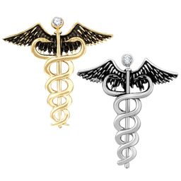 mahi Combo of Caduceus Doctor's Brooch Lapel/Brooch Pin for Men (PACO1105597PR) image 1