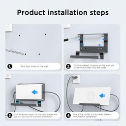 lucmo 2 in 1 Starlink Gen 3 Router Mount & Starlink V3 Power Supply Brackets Holder image 5