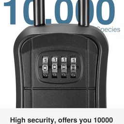 JAMUNESH ENTERPRISE key lock box wall mounted combination key safe lock box outdoor storage box with code combination password security Storage Lock Box Combination Padlocks for outside (Black Hook) image 3