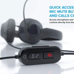 Creative HS-720 V2 USB Digital Audio On-Ear Headset with Noise-Cancelling Condenser Boom Mic, Inline Mic Mute/Calls/Volume Control and Mic-Monitoring Feature, Simple Plug-and-Play for Video Calls image 3