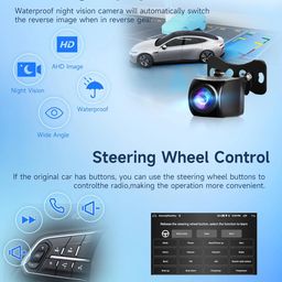 2G+64G Android 13 Car Radio for Mercedes Benz E Class W211 E200 CLS E320 E500 E350 W219 2002-2010 with Carplay Android auto GPS WiFi, Rimoody 9 Inch Touch Screen Bluetooth FM Mirror Link + Camera image 5