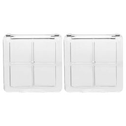 Beaupretty 2PCS Empty Lipstick Palette Diy Eyeshadow Powder Blush Lipstick Palette Empty Highlighters Container for Women image 1