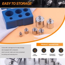 Rustark Precision Calibration Weight Set for Digital Balance Scale, Jewellery Scale (200g Set (Gram)) image 5
