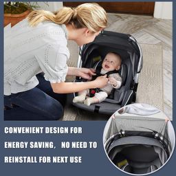 sysmie Stroller Mosquito Net for Car Seats,Infant stroller and Bassinets, Infant Carrier,Breathable with Elastic Netting For Easy Fitting, Portable Durable & Long Lasting Infant Insect Shield Netting (Black) image 4