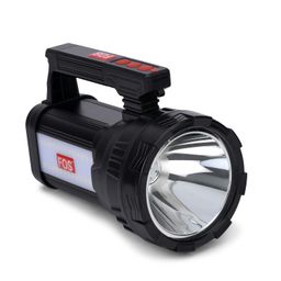 FOS LED Search Light 15W - 1450 Lumens (Operating Range 1 Km.) with Lithium Battery - MULTI-FUNCTIONAL (Dual Side Work-Signal Light) Rechargeable Handheld Torch image 3