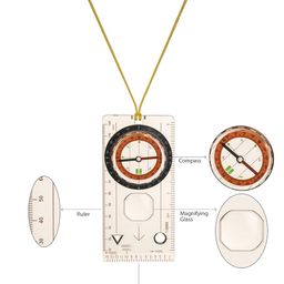 Labzio - Multifunction compass - Liquid filled outdoor Navigation, Camping with small magnifying lens, scales and ruler for map reading (1) image 3