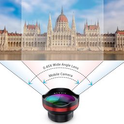 SKYVIK Signi Pro 2 in 1 (Wide+Macro) Clip on Mobile Camera Lens Kit for iPhone, Samsung and Other Smartphones. Black image 3