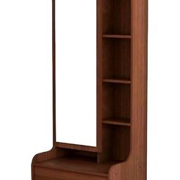 Hexagon Furnitures Engineered Wood Dressing Table with 1 Mirror and Storage (Walnut-Brown) image 3