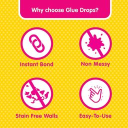 Pidilite Fevicol Glue Drops For Instant And Non Messy, Easy To Use. Just Peel, Apply And Stick 3 + 1 Carton Pack image 5