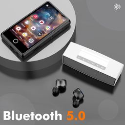 woolynew 80GB MP3 Music Player with Bluetooth, 3-inch Portable MP4 Player Support All Formats Video with Built-in Speaker, FM Radio, Video, E-Book, Recording. Expandable up to 256GB, Black image 2