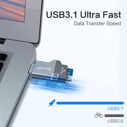 smartq C352 Type-C MicroSD Card Reader with USB 3.0 Super Speed Technology, Supports MicroSDXC, MicroSDHC, and MicroSD for Window, Mac OS X and Andriod (Midnight Grey) image 5