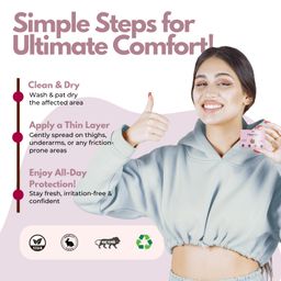 Astercare ClearChaf – Anti-Chafing Cream Relief for Skin Rashes, Friction, Irritation and Reduces Sweat Odor with Goodness of Almond Oil & Shea Butter (Non-Greasy and Non-Staining) image 2