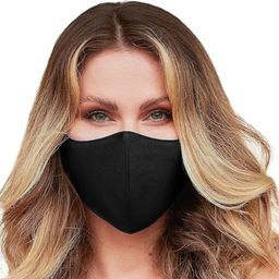 ADWIT Dark Colour Mix Reusable, Washable Designer Fabric Cotton 4 Layer Face Mask with Adjustable Earloop, Ear Saver Strap, Melt Blown Filter for Men & Women image 3