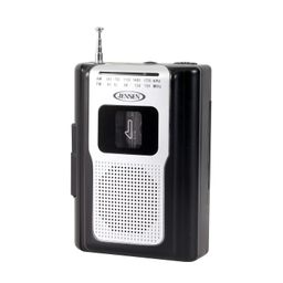 jensen Retro Portable AM/FM Radio Personal Cassette Player Compact Lightweight Design Stereo AM/FM Radio Cassette Player/Recorder & Built in Speaker (Black) image 3