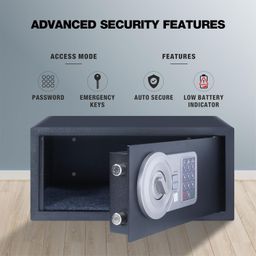 Ozone Premium 26.4 Litres Laptop Safe Electronic Digital Locker Safe For Home Office With User Pin Code -2 Year Warranty By Ozone, Auto Secure Mode image 3