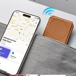 ESR for Magsafe Wallet, Magnetic Geo iPhone Wallet with Full Find My Functionality, Up to 3,000g Magnet Strength, 5 Card Holder with Adjustable Stand, for iPhone 16/15/14/13/12 Series, Brown image 2