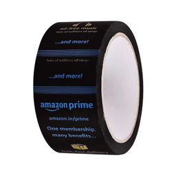 aipl Amazon.in branded Prime Packaging Tape with Strong Adhesive No Residue Easy to Use & Pack Items Multipurpose Usage (Black, 1 Pc) image 1