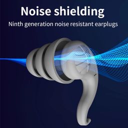 the style sutra THE STYLE SUTRA® Ear Plug for Sleeping Noise Reduction Eartips for Studying Snoring Swimming gray image 5