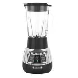 Black+Decker - Quiet blender with 6-cup cyclone glass jar, 3 speeds + 3 functions and serrated blade technology for faster blending, pulse button and 24 personal jar image 3