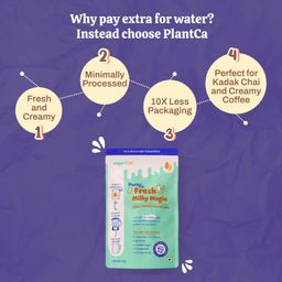 VeganDay Milky Magic (makes 1L Plant Milk) | Fresh, Unsweetened & Plant-Based (PlantCa) | Just add water & blend | Dairy-free, Lactose-free | Zero added sugar, Zero Cholesterol, Zero Preservatives (Pack of 500ml x 2) image 4
