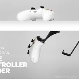 Gamepad Under The Desk Mount Holder Hanger for Xbox One, Switch, PS4, PC, Steam, Steelseries & Most Game Controllers, No Screws, VHB Tape, by Brainwavz (Black, Improved Adheasion Nov2019) image 3